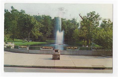 PA Roaring Springs Spring Dam Electric Fountain Vintage 1974 Postcard