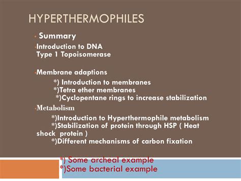 Hyperthermophiles