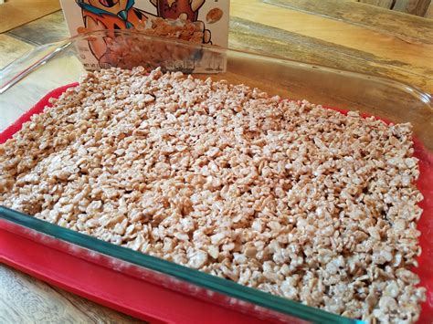 Our Cinnamon Pebbles Crispy Treats recipe using Cinnamon Pebbles cereal ...