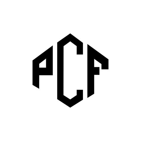 PCF letter logo design with polygon shape. PCF polygon and cube shape logo design. PCF hexagon ...