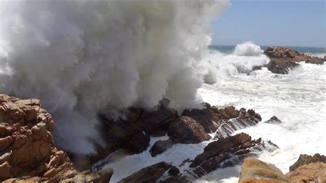 Big ocean waves crashing into rocks and exploding - HD 1080P - YouTube