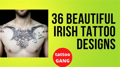 36 Beautiful Irish Tattoo Designs - YouTube