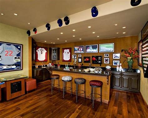 baseball mancave bar | Home bar designs, Bars for home, Basement sports bar