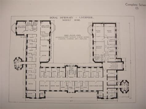 Liverpool Royal Infirmary Nurses Home floor plan, 1923 | Flickr