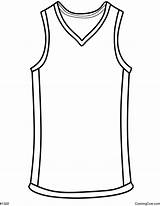 Basketball Jersey Coloring Page sketch template