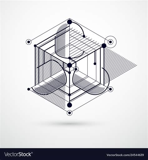 Industrial and engineering black and white Vector Image