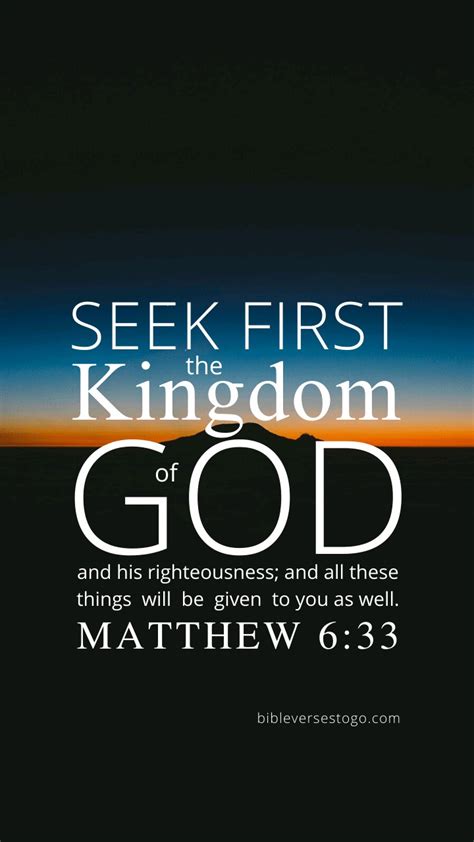 Seek First The Kingdom Of God