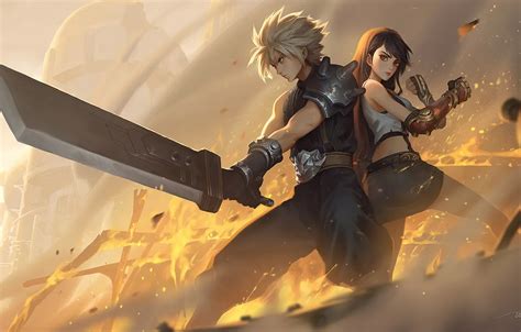 Wallpaper Swords, Final Fantasy VII, Cloud Strife, Tifa Lockhart, Remake, Final Fantasy VII ...