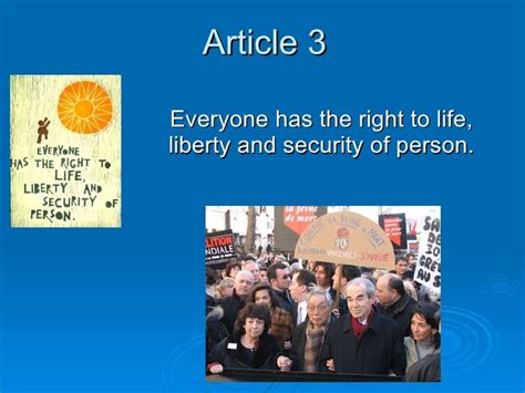 UDHR: Articles 3 & 4