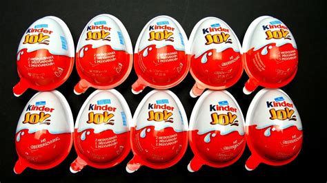 10 Kinder Joy Surprise Eggs Unboxing with Toys - YouTube