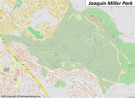 Joaquin Miller Park Map - Ontheworldmap.com