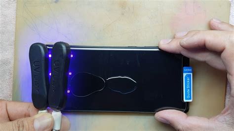Install Note 8 Nano Liquid Screen Protector, UV Lamp Light Liquid full Glue Glass - YouTube
