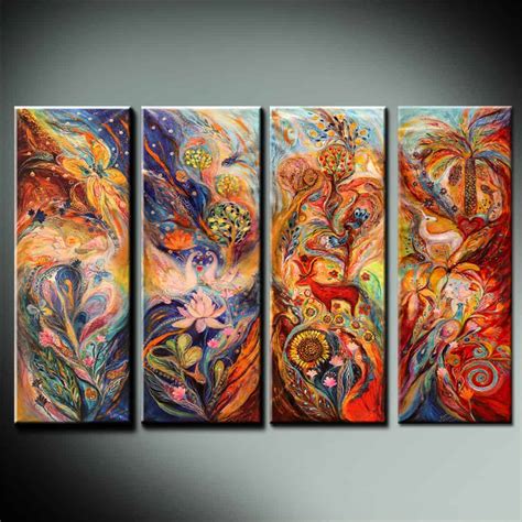 Four Elements - Jewish Art Marc Chagall Style - Elena Kotliarker Art