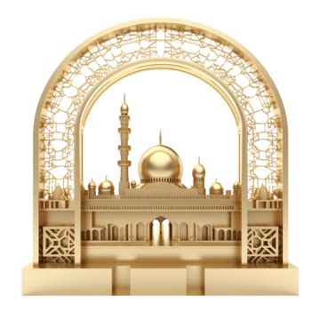Window With Golden Islamic City Landscape Over White, Islamic, Window, Ramadan PNG Transparent ...