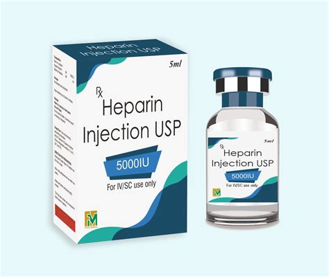 Heparin 5000 Iu Injection at Rs 60/vial | Heped 25 in New Delhi | ID: 22884595673