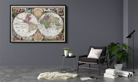 Old World Map Vintage World Map Canvas Art Old World Map Art - Etsy