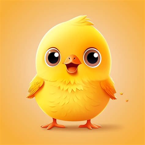 Premium AI Image | cute plush bird solid color background