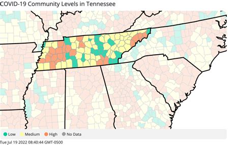 24 Tennessee counties newly at "high risk" for COVID, as infections rise across the state ...