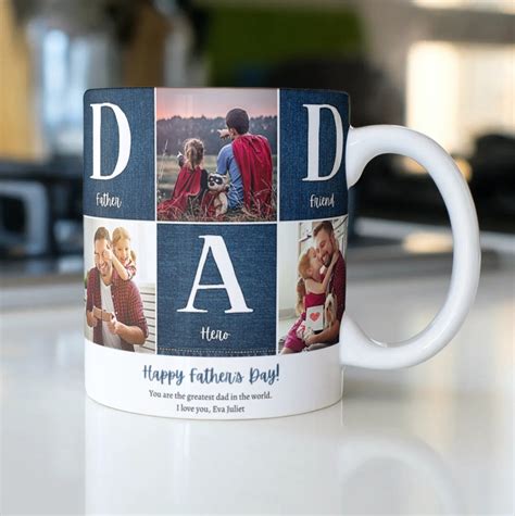 Personalized Mug for Fathers Day Picture Mug Add Custom - Etsy