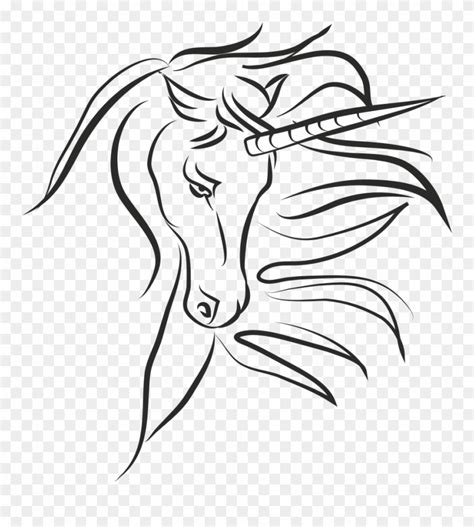 Download Unicorn - Unicorn Outline Clipart (#810110) - PinClipart