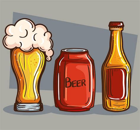 Free Vector | Poster with three different beers