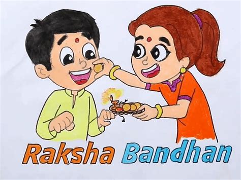 Raksha Bandhan Drawing With Oil Pastels | Full Video Tutorial | Raksha bandhan drawing, Raksha ...