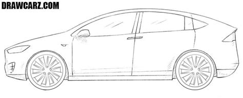 How to Draw a Tesla Model X in 2023 | Tesla model x, Tesla model, Tesla ...