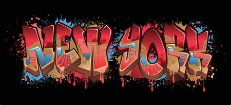 Graffiti styled Name Design - New York 4684680 Vector Art at Vecteezy