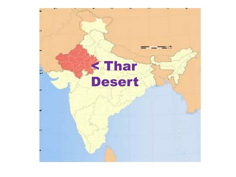 Physical Map Of India Thar Desert - United States Map