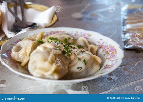 Turkish Manti Manlama with Yogurt and Fried Butter Sauce Stock Image ...