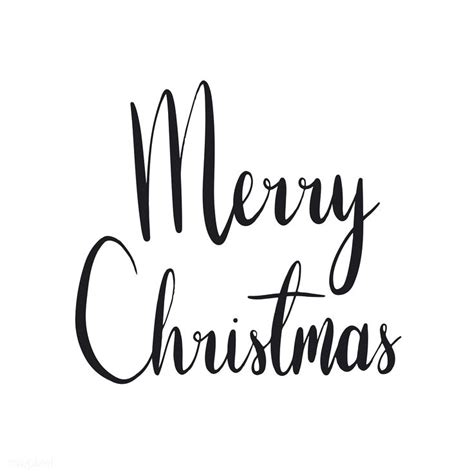 Merry Christmas typography style vector | free image by rawpixel.com | Merry christmas ...