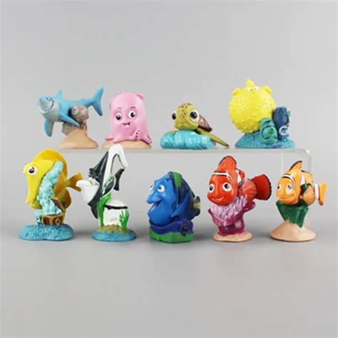 Disney Finding Nemo 9pcs 3 6cm Finding Dory PVC Action Figures Dory Nemo Marlin Hank Bailey ...