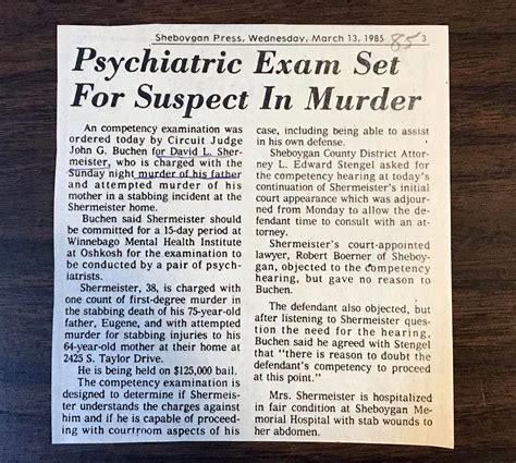 Wisconsin mental health system has changed since 1985 Sheboygan murder