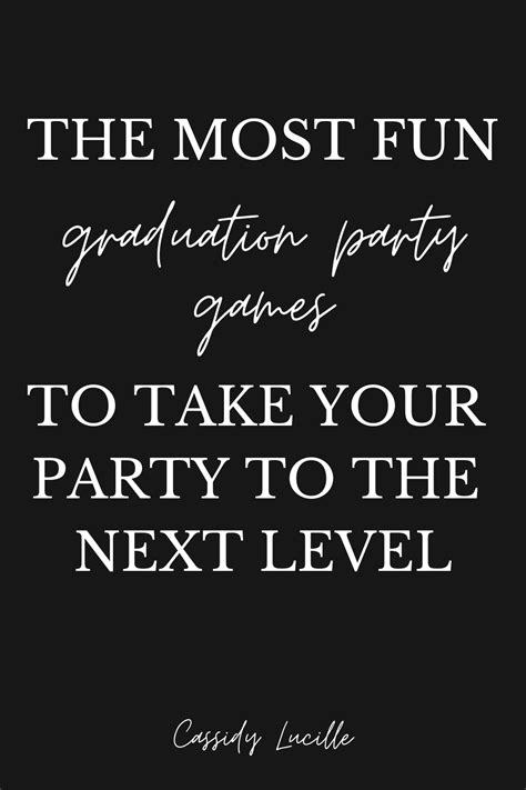 I am so glad I found these awesome graduation party activities! They're going to be so fun at my ...
