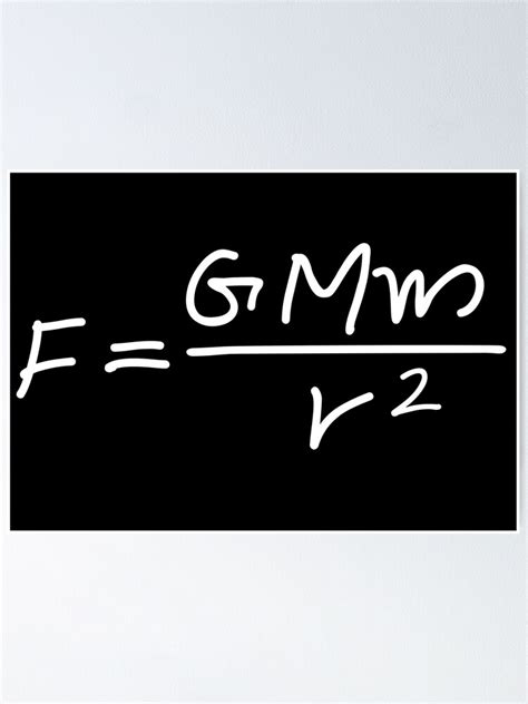 "Newton's equation of gravity" Poster for Sale by javisolarte | Redbubble