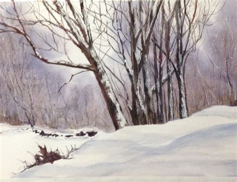 winter snow watercolour painting | Landscape paintings, Snow scenes ...