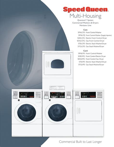 SPEED QUEEN WASHER/DRYER USER MANUAL Pdf Download | ManualsLib