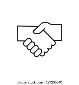 Handshake Outline Icon Stock Vector (Royalty Free) 623206040 | Shutterstock