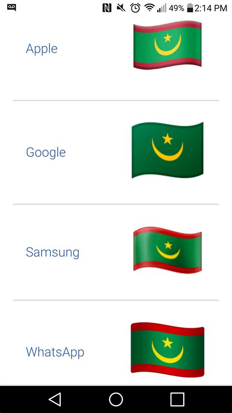 Rating Mauritania Flag Emoji... Google is an abomanation : r/EmojiReview