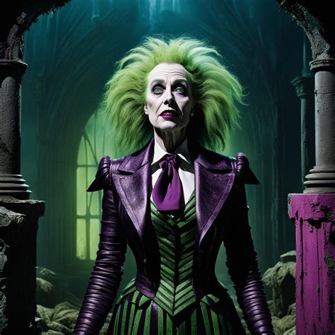 Catherine O’Hara in the movie beetlejuice by Tim Burton - AI Generated Artwork - NightCafe Creator