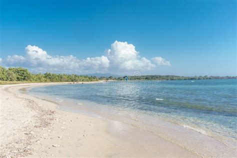 Cuba - Caribbean Beach Playa Rancho Luna in Cienfuegos. Sandy Coast Stock Photo - Image of ...