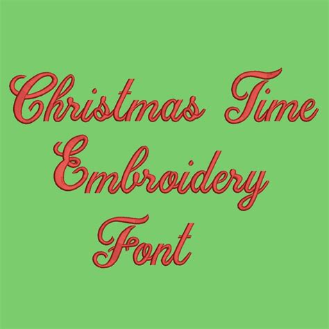 Christmas Time Embroidery Fonts 4 Sizes Machine Embroidery