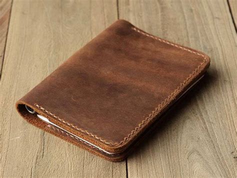 Handmade Pocket Sized Leather Journal Cover with Pen Holder | Gadgetsin