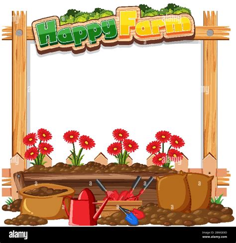 Farm theme frame picture illustration Stock Vector Images - Alamy