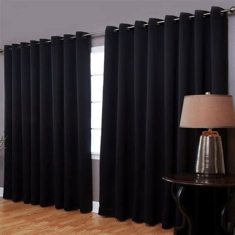 Black Blackout Curtains Grommet | Home Design Ideas