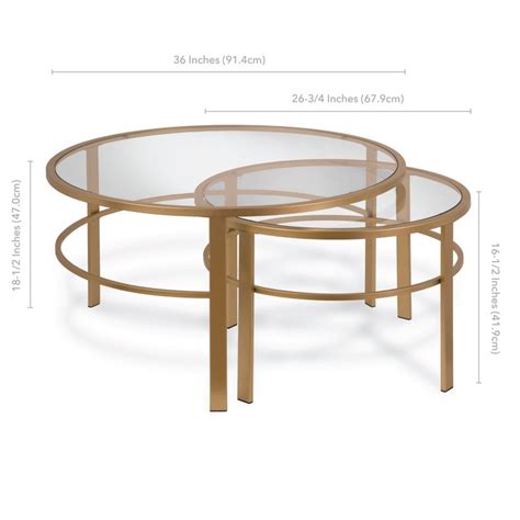 Evelyn&Zoe Contemporary Nesting Coffee Table Set with Glass Top ...