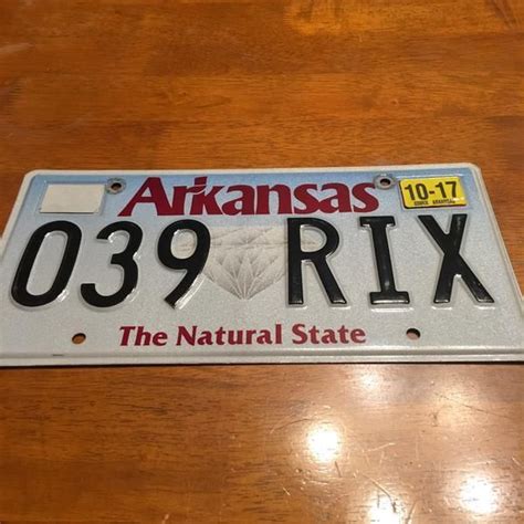 Arkansas License Plate 039 RIX | License plate, Plates, Arkansas