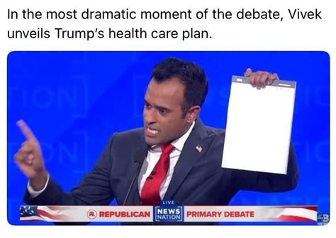 In the most dramatic moment of the debate, Vivek unveils Trump’s health ...