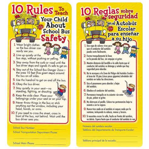 10 Rules To Teach Your Child About School Bus Safety Bilingual Glancer ...