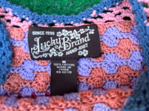 Lucky Brand 70s Style Crochet Baby Doll Tank Top Sz M - Gem